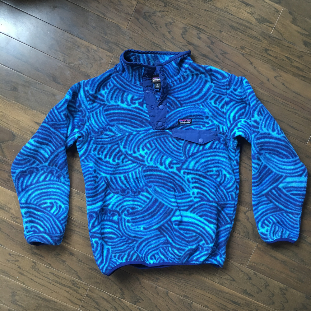 Patagonia Blue Wave Design Boys Fleece